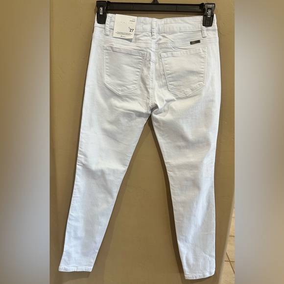 NEW Kancan White Distressed Twisted Seam Ankle Skinny Denim Jeans NWT Size 7/27 - Picture 7 of 16